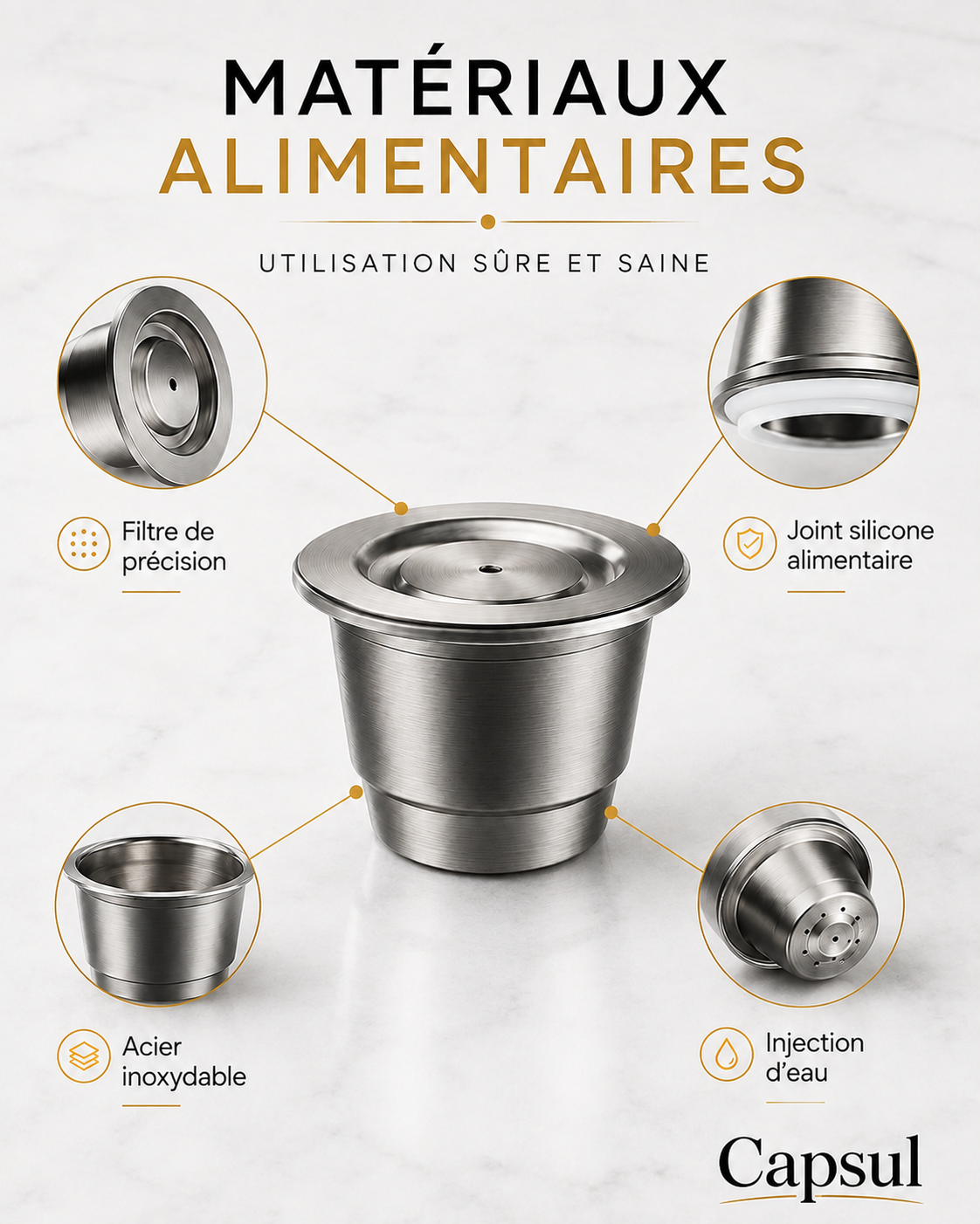 Capsule Réutilisable Nespresso — Inox  | Cápsul®