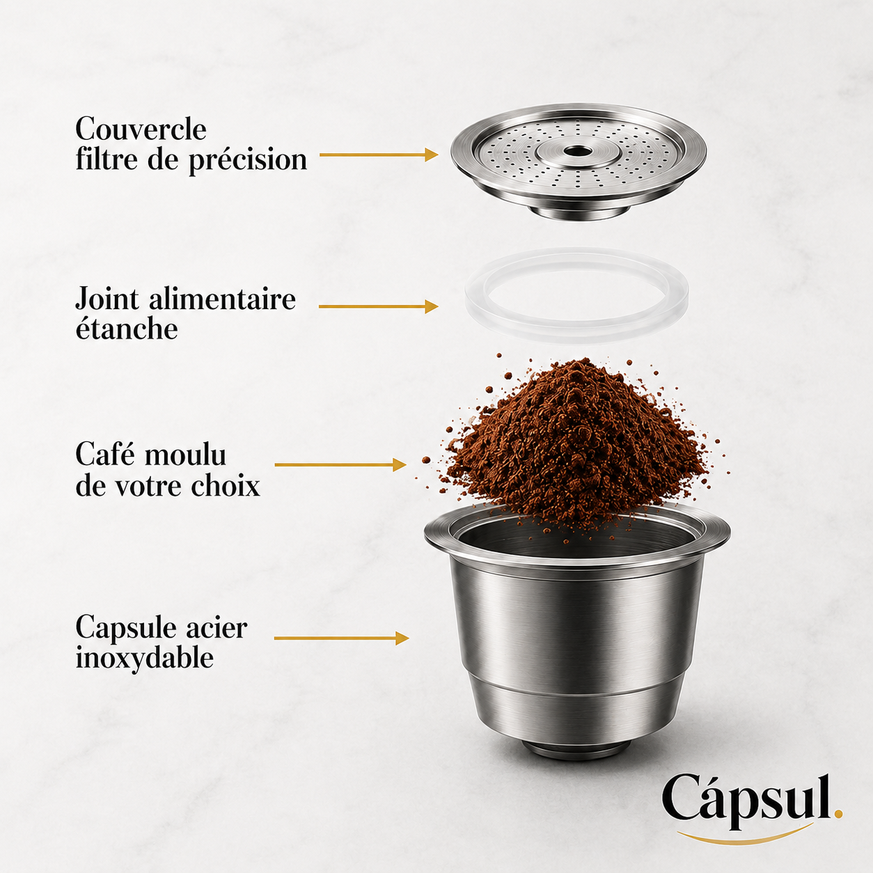 Capsule Réutilisable Nespresso — Inox  | Cápsul®