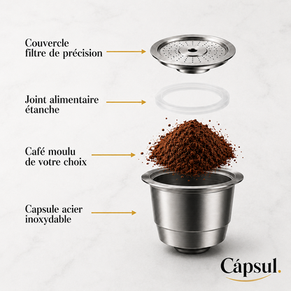 Capsule Réutilisable Nespresso — Inox  | Cápsul®